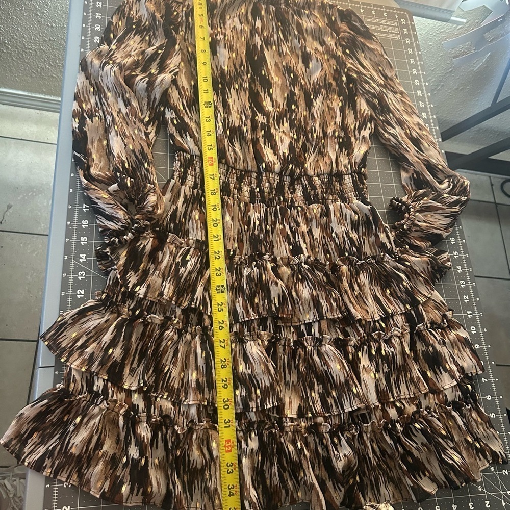 MSK Abstract Pattern Long Sleeve Dress - Picture 2 of 11
